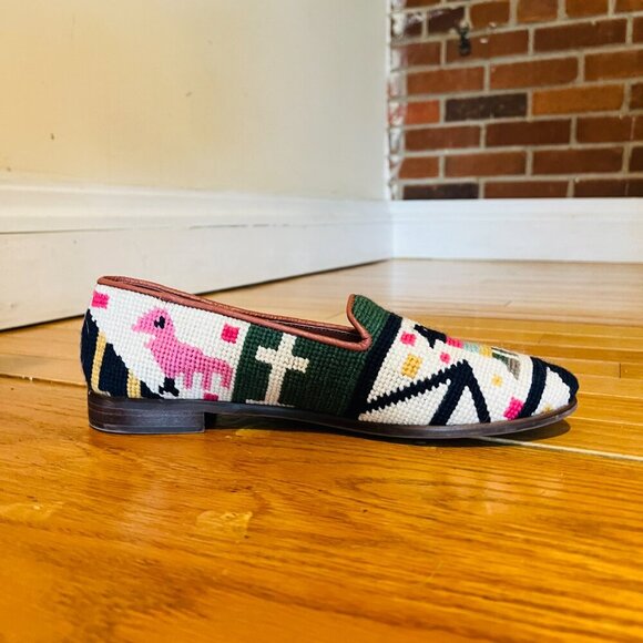 By Paige Anchor Needlepoint Loafers Size 10 - Picture 4 of 16